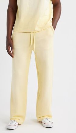 Elwood Core Organic Cotton Straight Leg Sweatpants in Sun Faded Butter at Nordstrom, Size Xx-Large