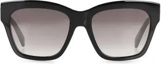 Celine Womens Triomphe Cat-Eye Sunglasses Black Acetate