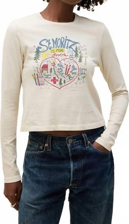 Daydreamer St. Moritz Long Sleeve Tee In Cream