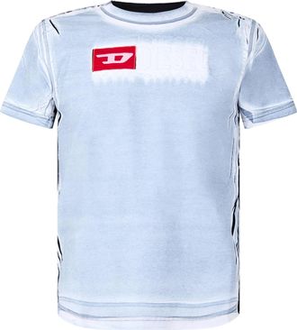 Diesel T-Regs N5 T-shirt voor heren met verweerde look (Wit)