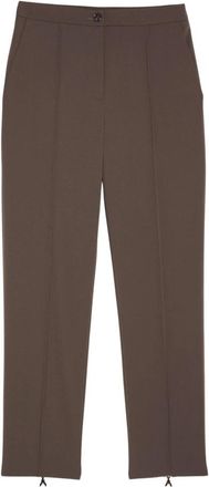 Patrizia Pepe Essential Skinny Broek - Dames - Straight fit broeken - Bruin - S - Polyester - Broeken