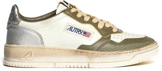 Autry Stijlvolle Wit/Groen/Zilver Sneakers - Dames - Sneakers - Veelkleurig - 38 EU - Schoenen
