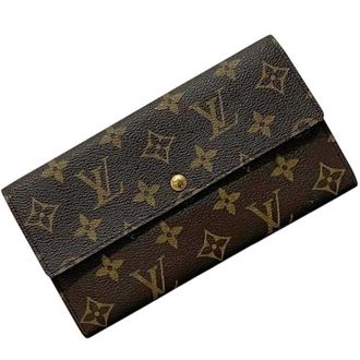 Louis Vuitton Monogram Brown Monogram Long Wallet (Bi-Fold) (Pre-Owned)