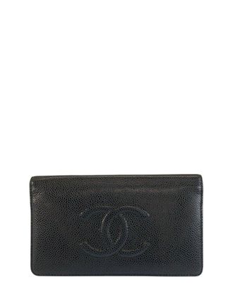 Chanel Black Calfskin Long Wallet (Authentic Pre-Loved)
