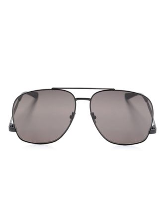 Saint Laurent Eyewear Occhiali da sole Leon oversize - Nero