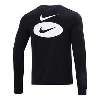 Nike Mens Nike As Nsw Ess+ Core 3 Ls Tee Casual Breathable Round Neck Long Sleeves Black T-Shirt DM6367-010