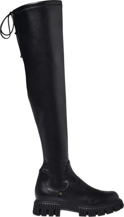 Baldinini Schoenen, Dames, Zwart, 41 EU, Black eco-Nappa leather boots