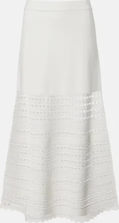 SIMKHAI Westly open-knit midi skirt