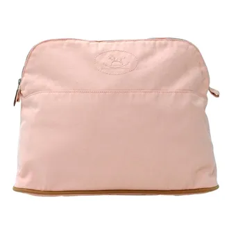 Herm&egrave;s Pink Canvas Pouch (Pre-Owned)