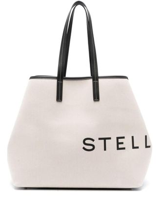 Stella McCartney Beige Logo Large Tote