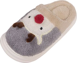 Generic Sock Monkey Slippers for Women Size 9 Womens Spring Autumn and Winter Indoor Non Thick Warm Cute Cotton Plush Big Size Cotton Slippers (Grey, 4.5)