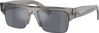 Prada D12Su Zonnebril - unisex - Zonnebrillen - Grijs - 55 MM - Accessoires