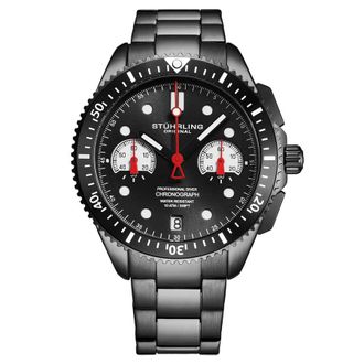 St&uuml;hrling Monaco Chronograph Quartz Black Dial Mens Watch M17170