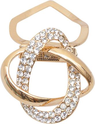 Bluelans Fashion Gold Plated Rhinestone Scarf Ring Silk Scarf Clip Brooch Pin for Women (2 pieces)