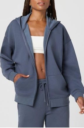 Florence By Mills Cozy Crush Oversize Zip Hoodie in Ombre Blue at Nordstrom Rack, Size Small