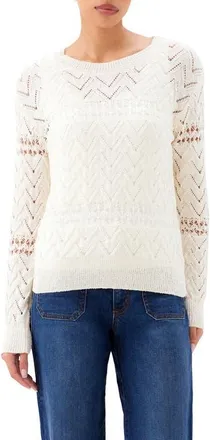 Karen Kane Open Stitch Sweater in Cream at Nordstrom, Size X-Large