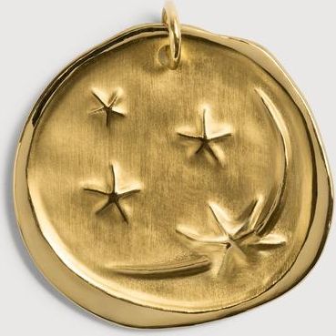 Gold Cosmic Ancient Coin Pendant