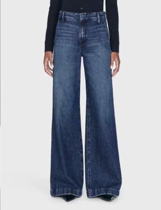 Frame Denim Tailored Denim Wide Leg Trouser In Monday