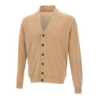 KANGRA Cardigans, male, Beige, Size: 2XL Shawl Collar Cardigan