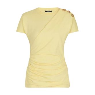 Balmain Mujer, Camisetas, Amarillo, Talla: M