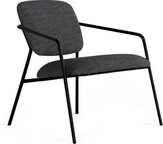 Koketto Home Butaca auxiliar con patas y reposabrazos metalicos en gris oscuro