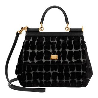 Dolce & Gabbana Sicily Handtas - Dames - Handtassen - Zwart - ONE Size - Katoen - Tassen