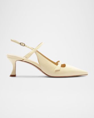 Alexandre Birman Tita 60 mm Leather Slingback Pumps