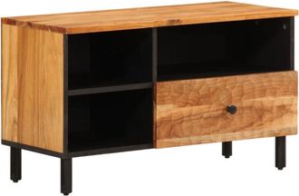 vidaXL Tv Cabinet 80x33x46 cm Solid Wood Acacia Vidaxl