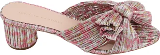 Loeffler Randall Emilia Pleated Bow Heel in Floral Print Nylon