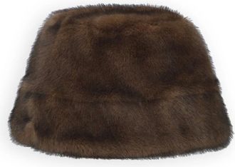 Arma Beau Faux Mink Hoed - Dames - Accessoires - Bruin - Maat: S/M