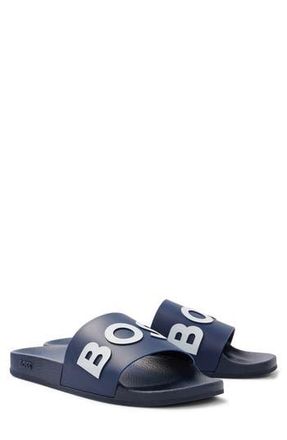BOSS Bay Slide Sandal in Dk Bu at Nordstrom Rack, Size 13Us / 12Uk
