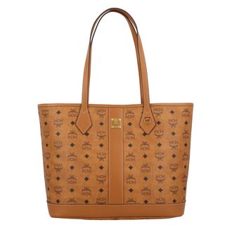 MCM Neuer Liz Shopper Medium in Visetos in Beige Monogram Handtasche Damen