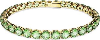 Swarovski Matrix Crystal Tennis Bracelet in Green at Nordstrom, Size X-Large