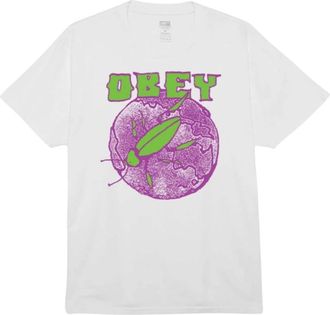 Obey T-shirt met print voor- en achterkant - Heren - T-shirts - Wit - XL - Katoen - Tops