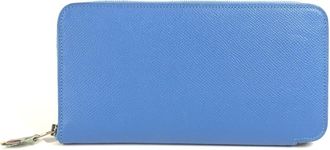 Hermès Blue Paradise Epsom Leather Long Wallet (Bi-Fold) (Pre-Owned)