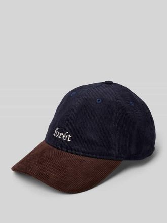 Forét Basecap aus Cord mit Label-Stitching Modell HAWK in Dunkelblau, Größe 1