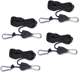 OEM Juego De 4 Tensores Reflectantes Ajustables, De 4 Metros De Largo, Con Cuerda De 4 Mm, Aptos Para Uso En Exteriores Como Toldos Y Tiendas De Campa&ntilde;a, 