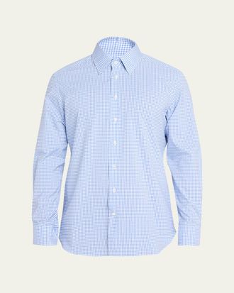 Bergdorf Goodman Mens Cotton Check Button-Down Shirt