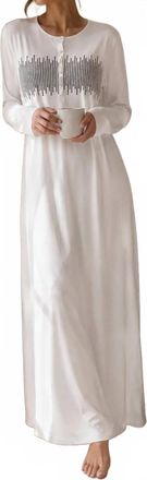 Velvette Peruvian Pima Cotton Crystal Wave Nightgown In White