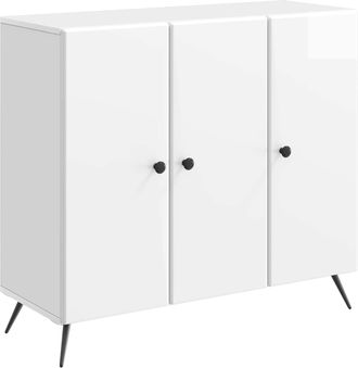 vidaXL Aparador Brillante 89 X 34,5 X 80 Cm Madera De Ingenier&iacute;a Vidaxl
