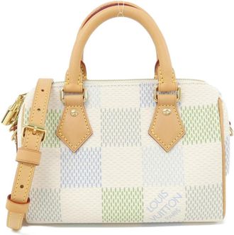 Louis Vuitton Pistache Coated Canvas Boston Bag (Pre-Owned)