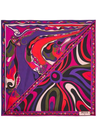 Pucci Printed Silk-twill Scarf - Multicoloured 1 - One Size