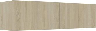 vidaXL Vidaxl - Mueble Para Tv Madera Contrachapada Color Roble 120x30x30 Cm