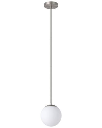 Eglo Eglo Rondo 1 Light Mini Pendant With Matte Nickel Finish & White Glass Shade
