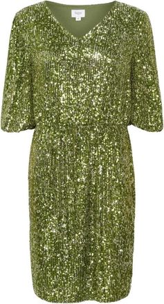 Saint Tropez Jurken - Dames - Feestkleedjes - Groen - M - Kleedjes