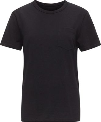 Tom Ford black TF logo embroidered pocketed round neck tshirt IT46 XL