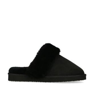 Manfield su&egrave;de pantoffels zwart