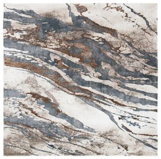Safavieh Alfombra lana/algod&oacute;n gris oscuro/beige 160 x 160 cm