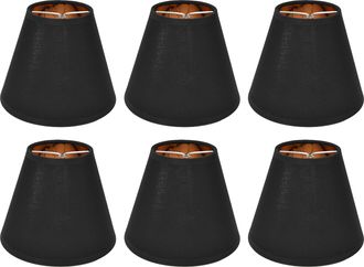 OEM Juego De 6 Pantallas De Tela Con Clip Para L&aacute;mparas De Mesa, Candelabros, L&aacute;mparas De Pie O Apliques De Pared E14, Decoraci&oacute;n De Dormitorio