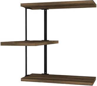 Asir Group LLC Estante De Pared, Estante De Almacenamiento Shelf Nuez Negro